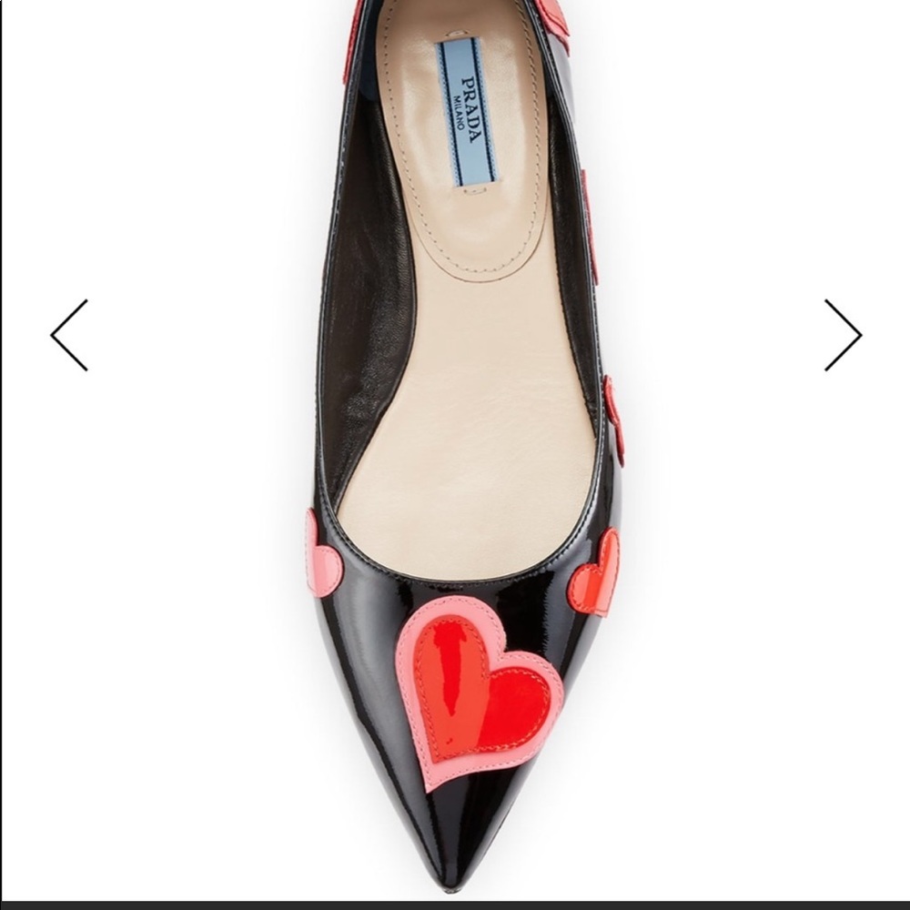 Prada Flats with Hearts